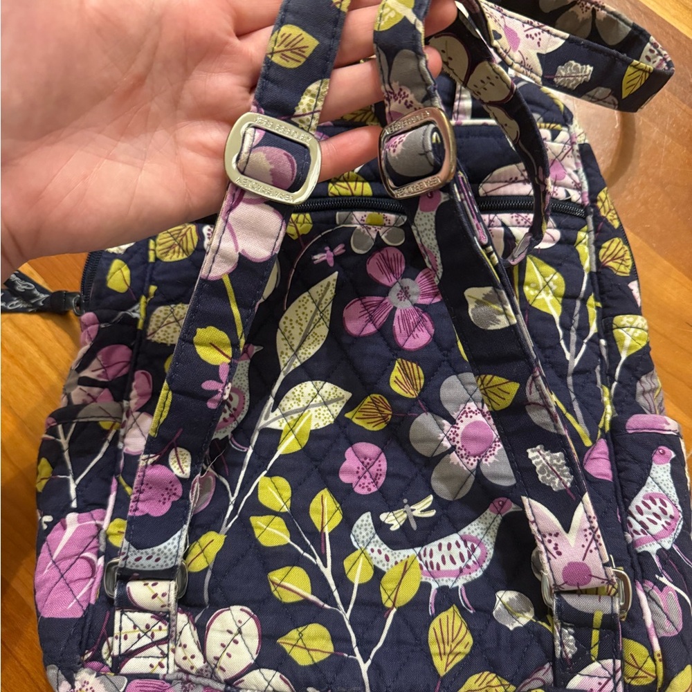Vera Bradley small backpack in retired "Floral Nightingale" - Picture 10 of 13